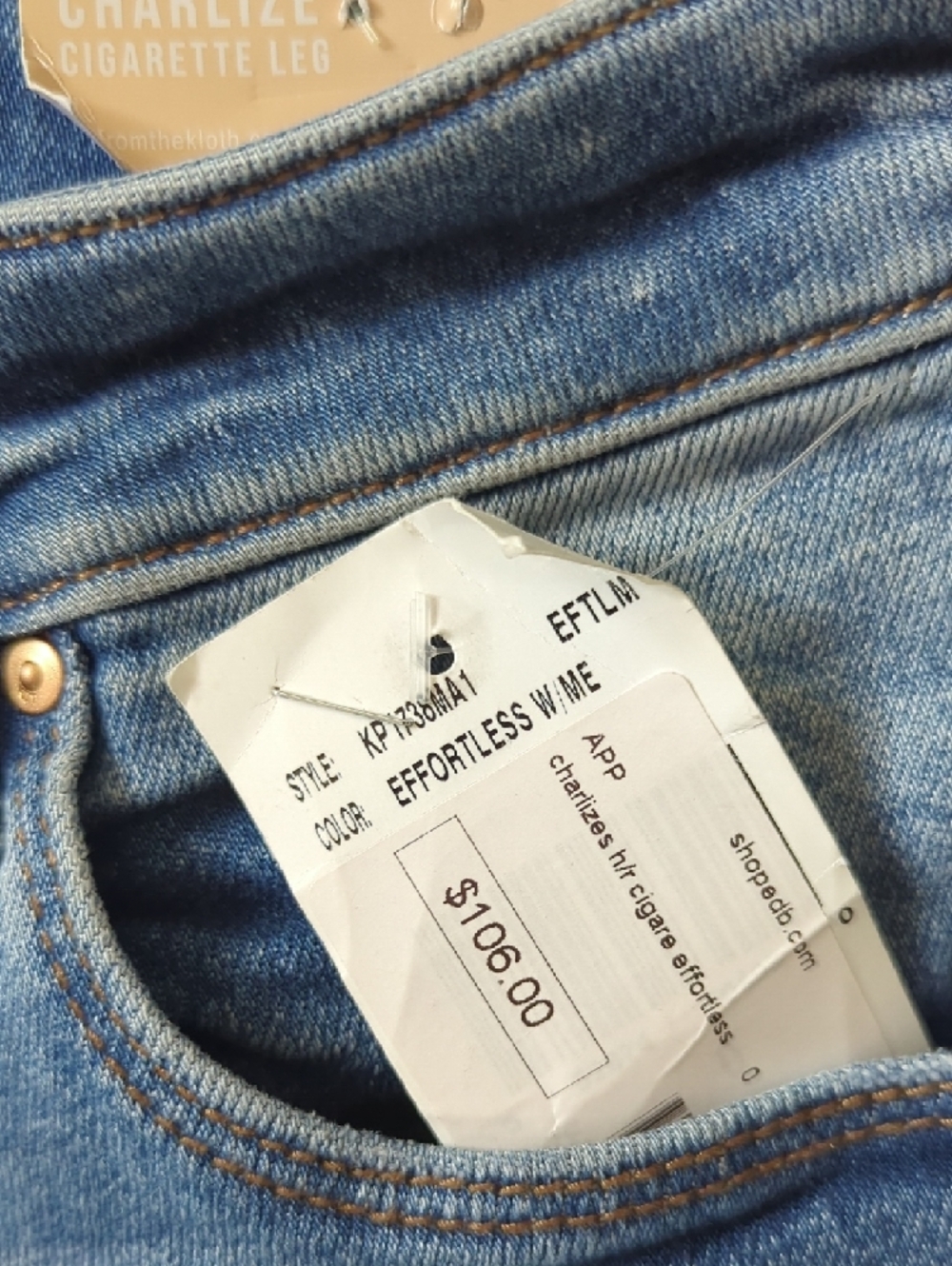 Kut from the Kloth Charlize High Rise Cigarette Leg Jeans Women's Medium Wash NW - Picture 4 of 15